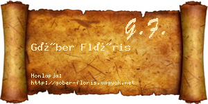 Góber Flóris névjegykártya